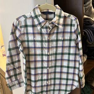 Janie and Jack Green Plaid Kids Shirt